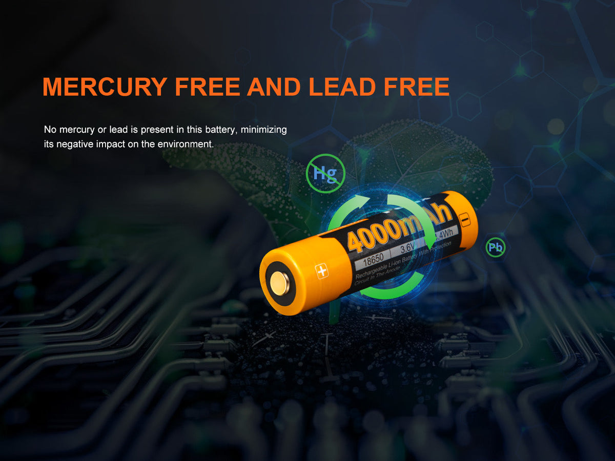 Fenix ARB-L18-4000 High-Capacity 18650 Battery - 4000mAh Fenix Store