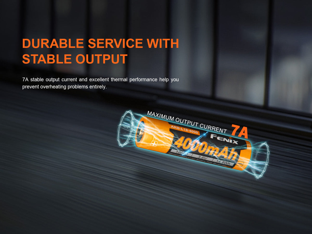 Fenix ARB-L18-4000 High-Capacity 18650 Battery - 4000mAh Fenix Store