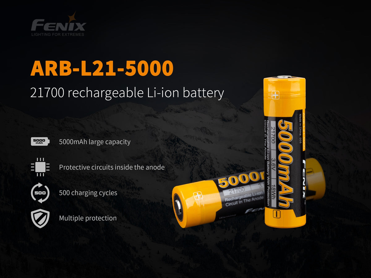 Fenix ARB-L21-5000 V2 Rechargeable 21700 Rechargeable Battery Fenix Store