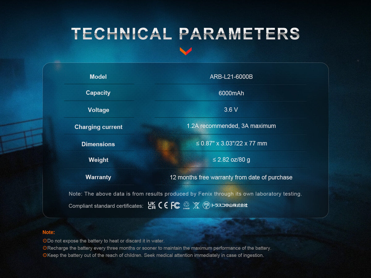 Fenix ARB-L21-6000B Rechargeable Powerbank Battery Fenix Store