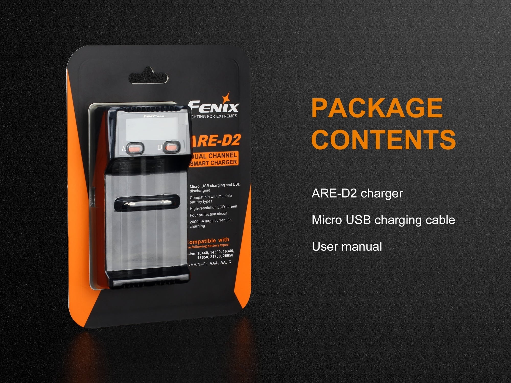 Fenix ARE-D2 Dual Channel Smart Battery Charger Fenix Store