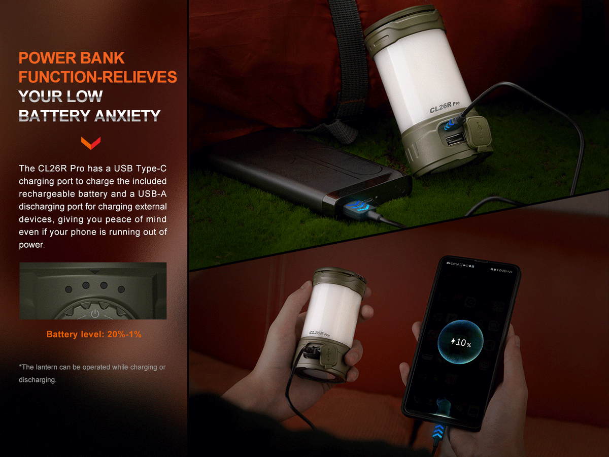 Fenix CL26R PRO High Performance LED Rechargeable Camping Lantern Fenix Store