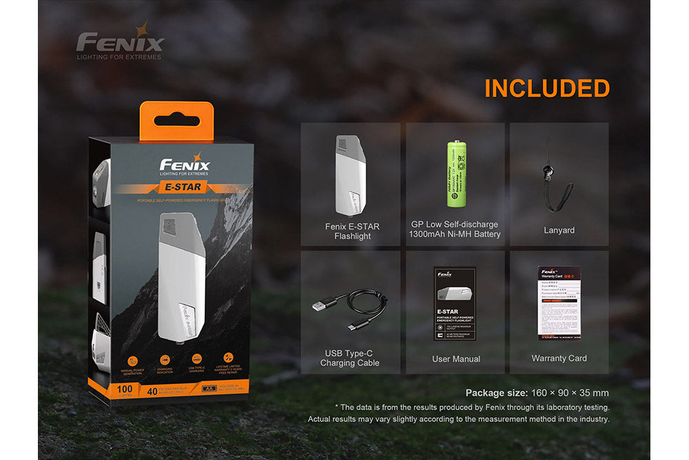 Fenix E-Star - Portable Self-powered Emergency LED Flashlight Fenix Store