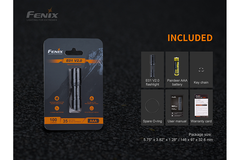Fenix E01 V2.0 AAA LED Flashlight Fenix Store