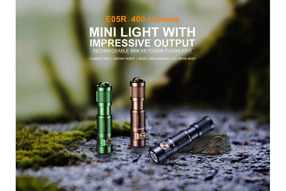 Fenix E05R Mini Keychain LED Flashlight - 400 Lumens Fenix Store