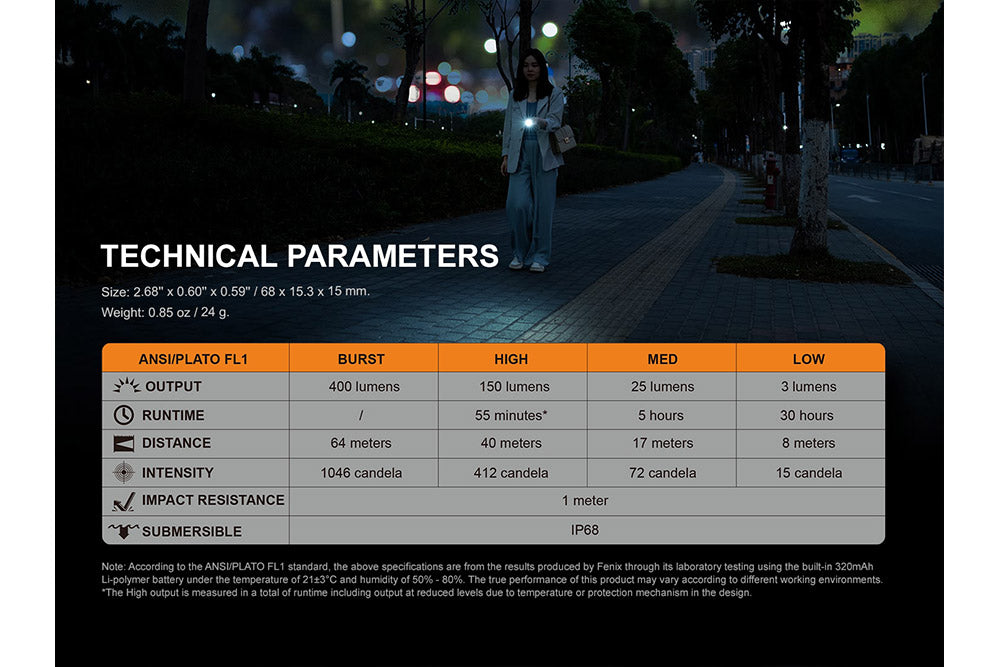 Fenix E05R Mini Keychain LED Flashlight - 400 Lumens Fenix Store