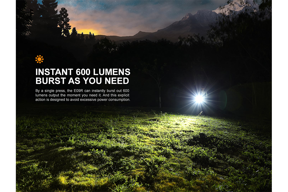 Fenix E09R Rechargeable High-Output Flashlight  - 600 Lumens Fenix Store