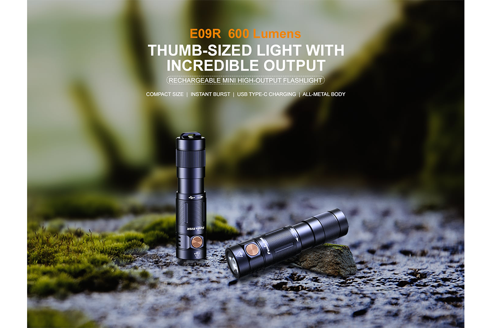 Fenix E09R Rechargeable High-Output Flashlight  - 600 Lumens Fenix Store