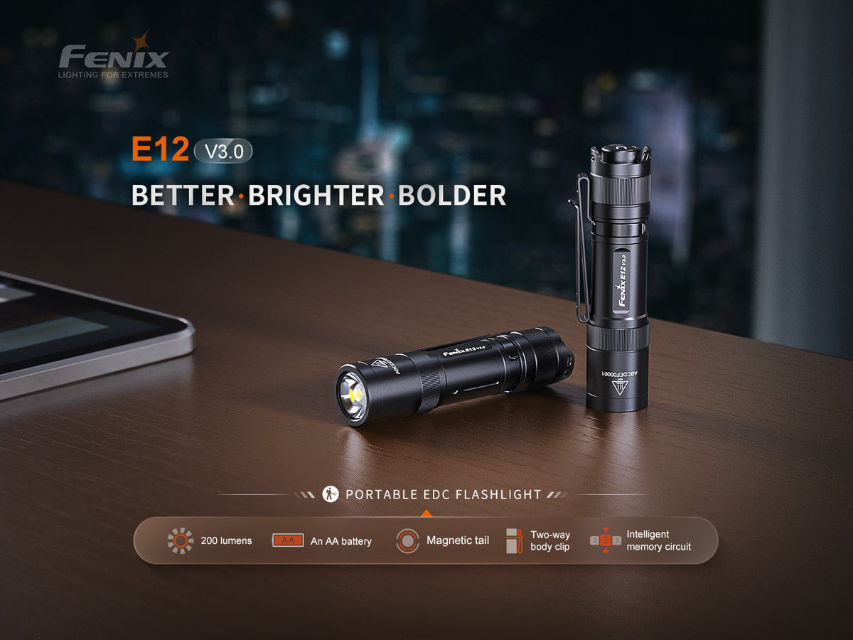 Fenix E12 V3 Pocket EDC AA Flashlight Fenix Store