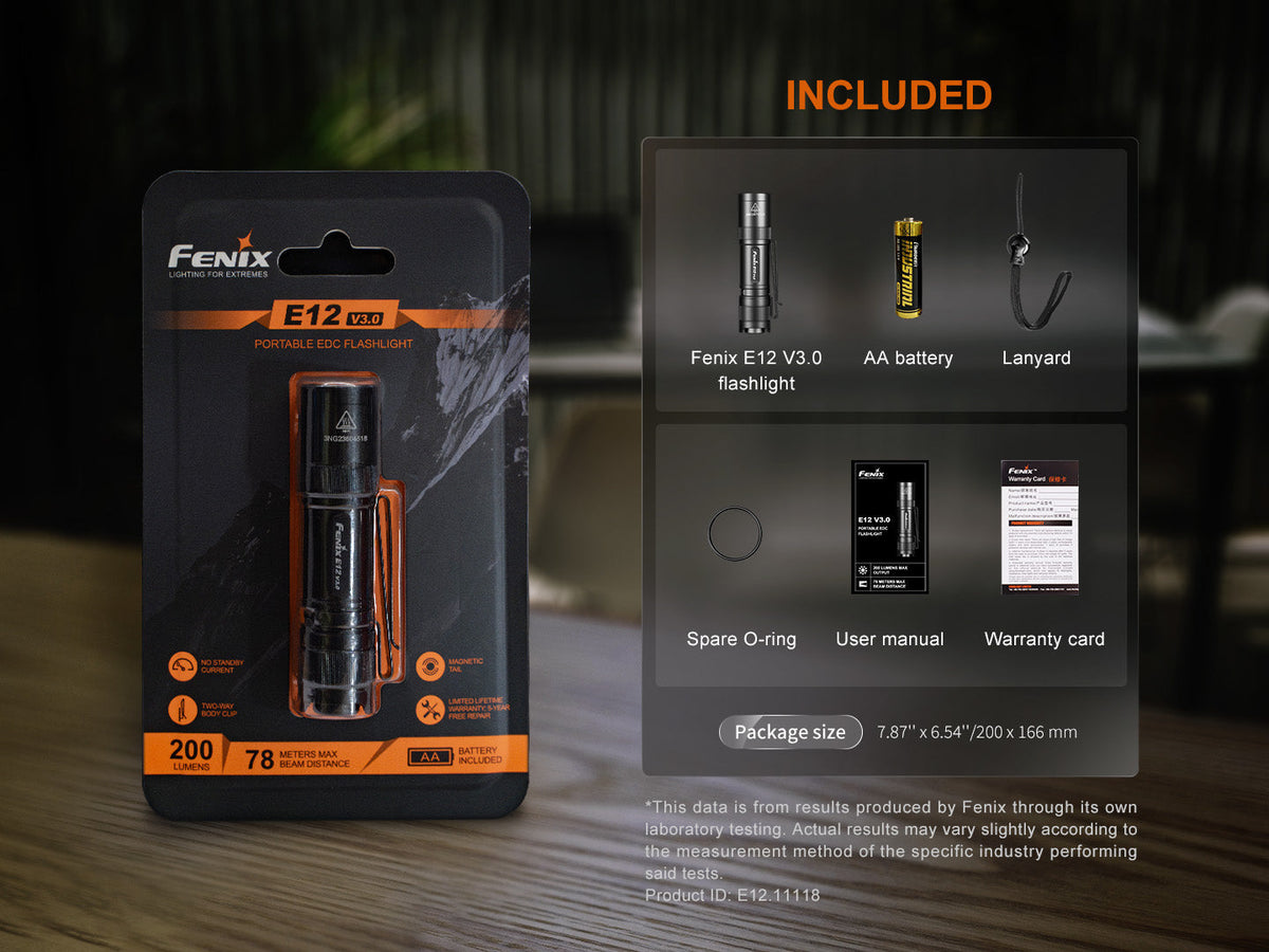 Fenix E12 V3 Pocket EDC AA Flashlight Fenix Store