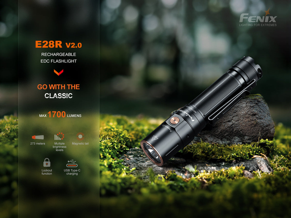Fenix E28R V2 Rechargeable EDC Flashlight Fenix Store
