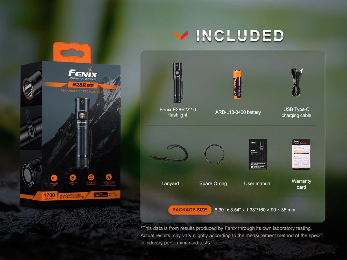 Fenix E28R V2 Rechargeable EDC Flashlight Fenix Store