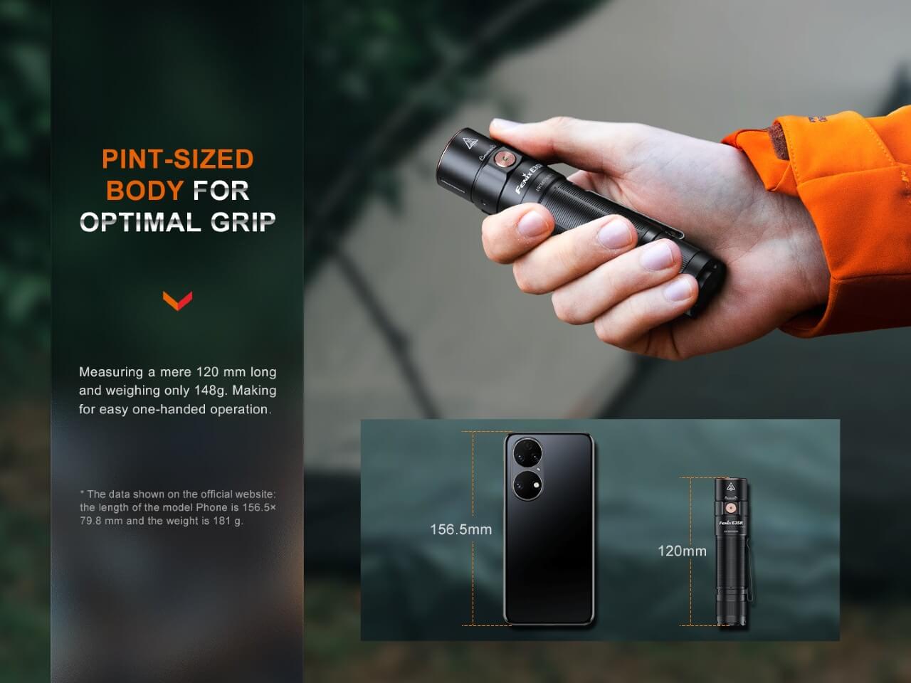 fenix e series flashlight Fenix E35R High-Performance Rechargeable LED Flashlight