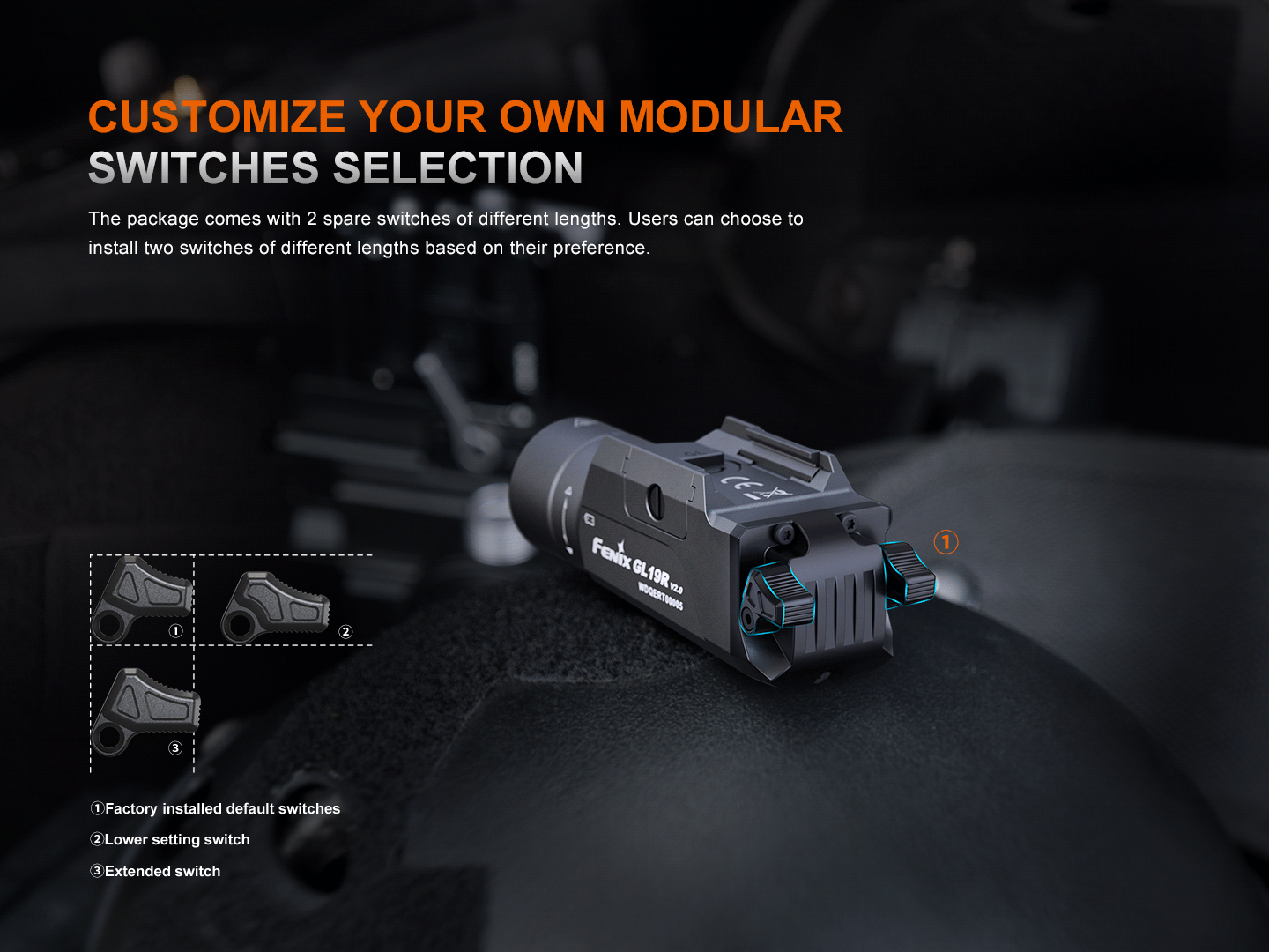 Fenix GL19R V2 Modular Switch Mounted Light Fenix Store