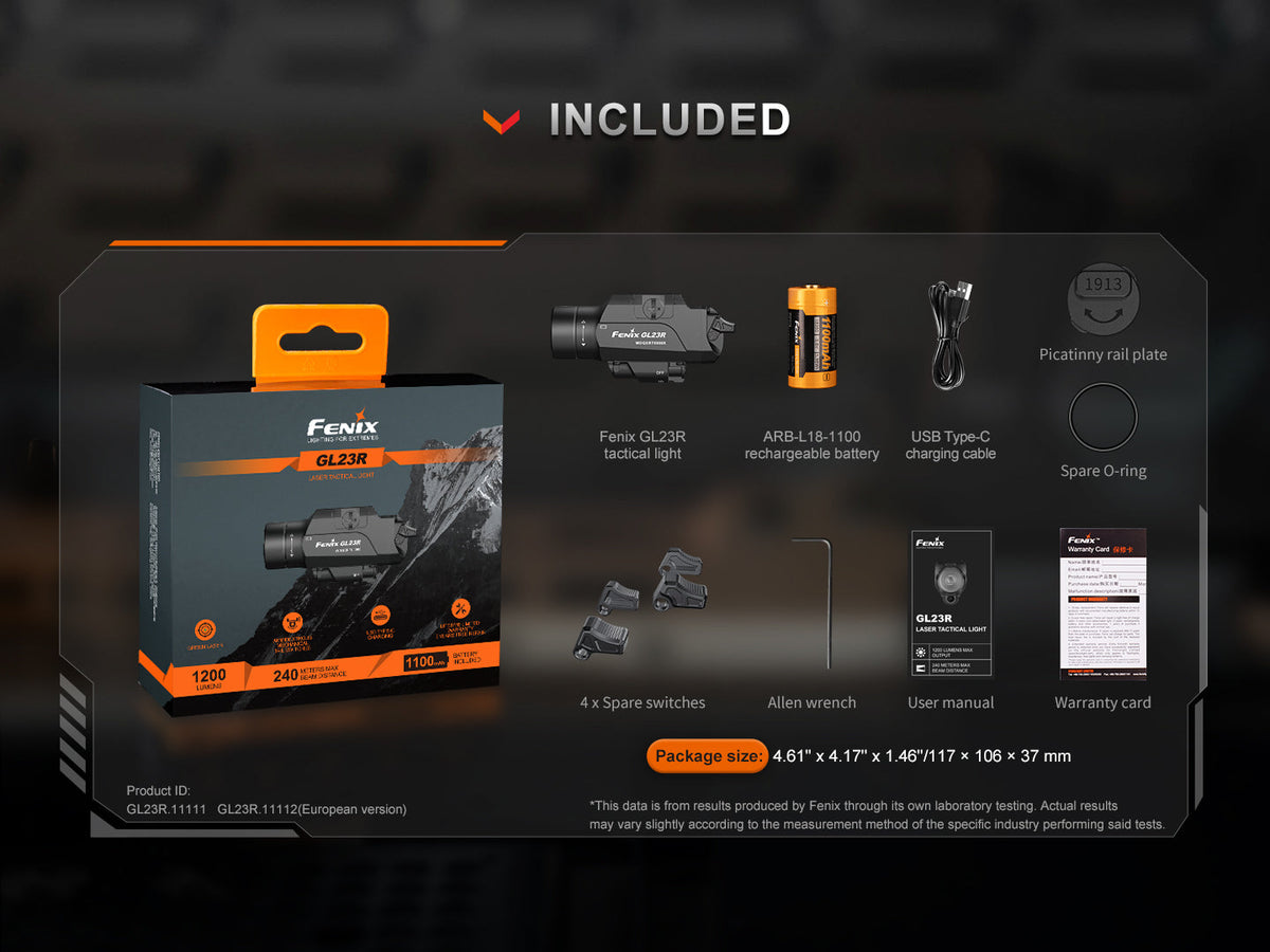 Fenix GL23R Green Laser Tactical Light Fenix Store