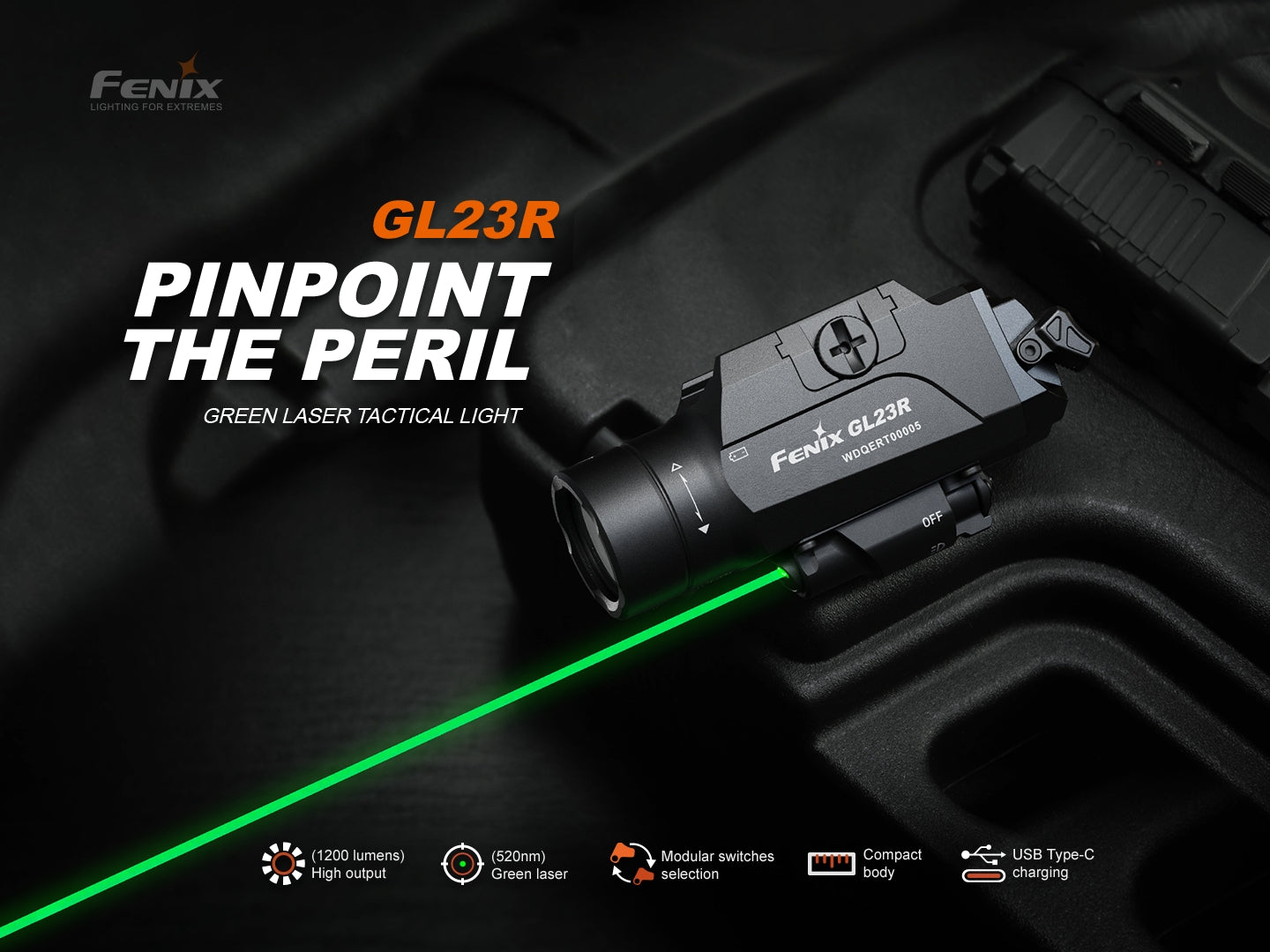Fenix GL23R Green Laser Tactical Light Fenix Store