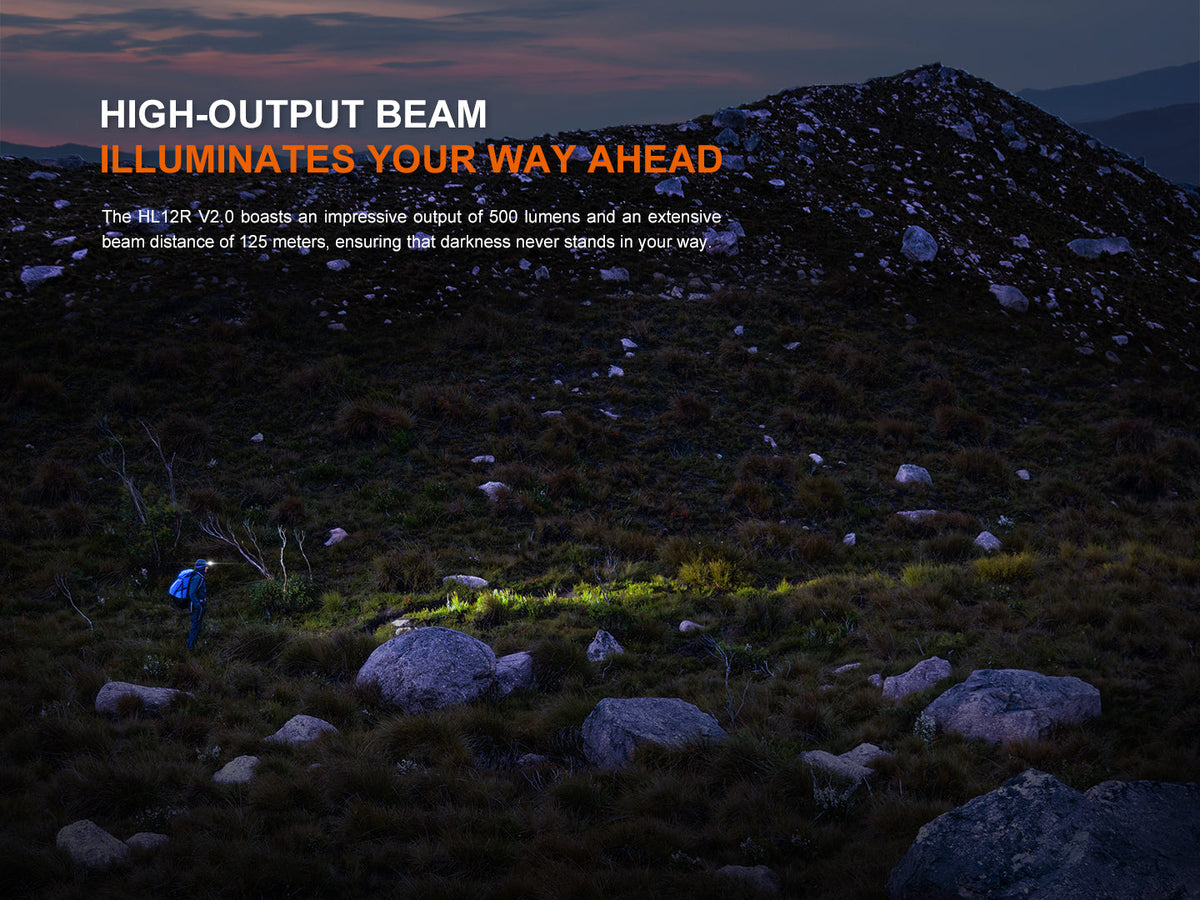 Fenix HL12R V2 Ultralight Outdoor Rechargeable Headlamp Fenix Store
