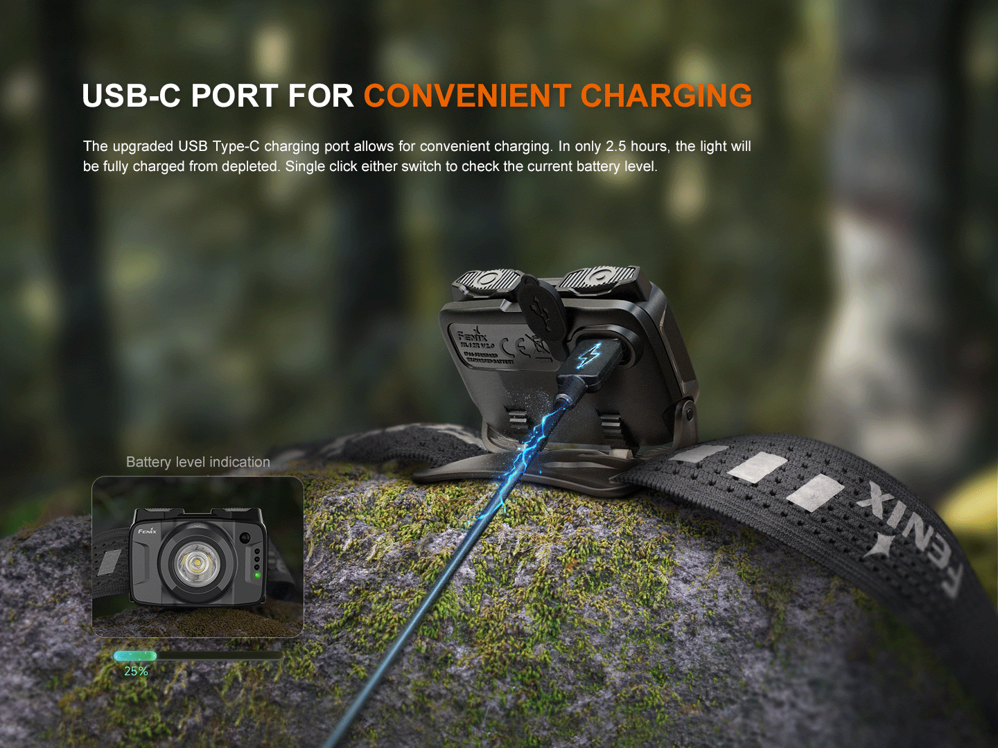 Fenix HL12R V2 Ultralight Outdoor Rechargeable Headlamp Fenix Store