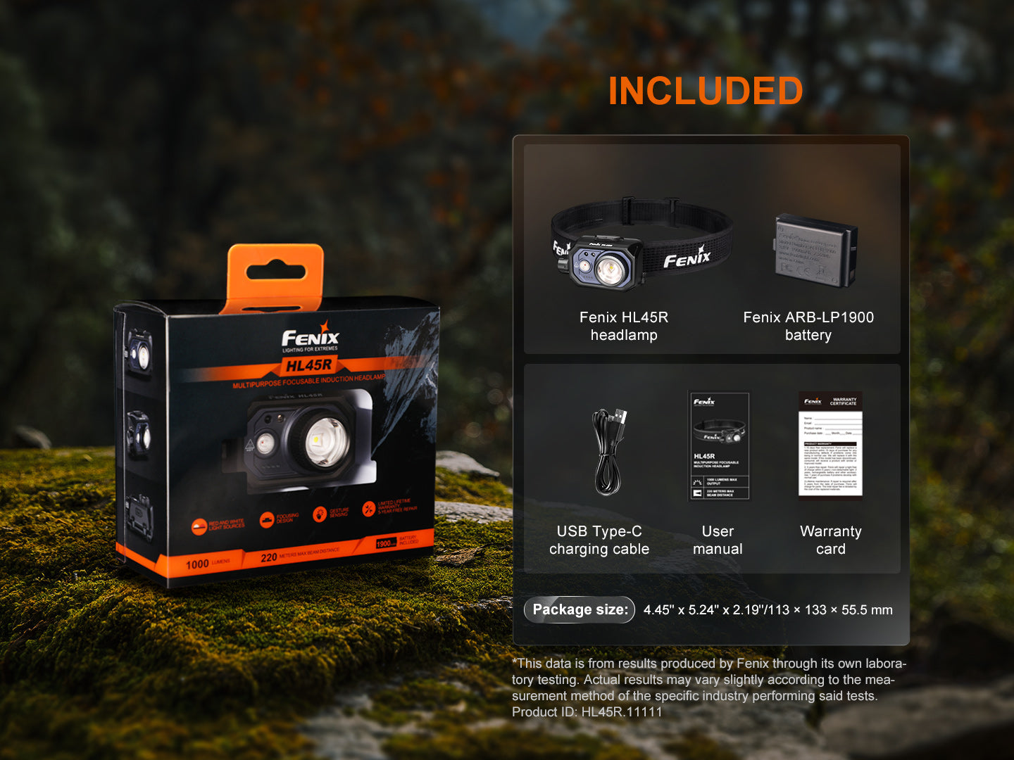 Fenix HL45R Rechargeable Focusing Gesture-Sensing Headlamp Fenix Store