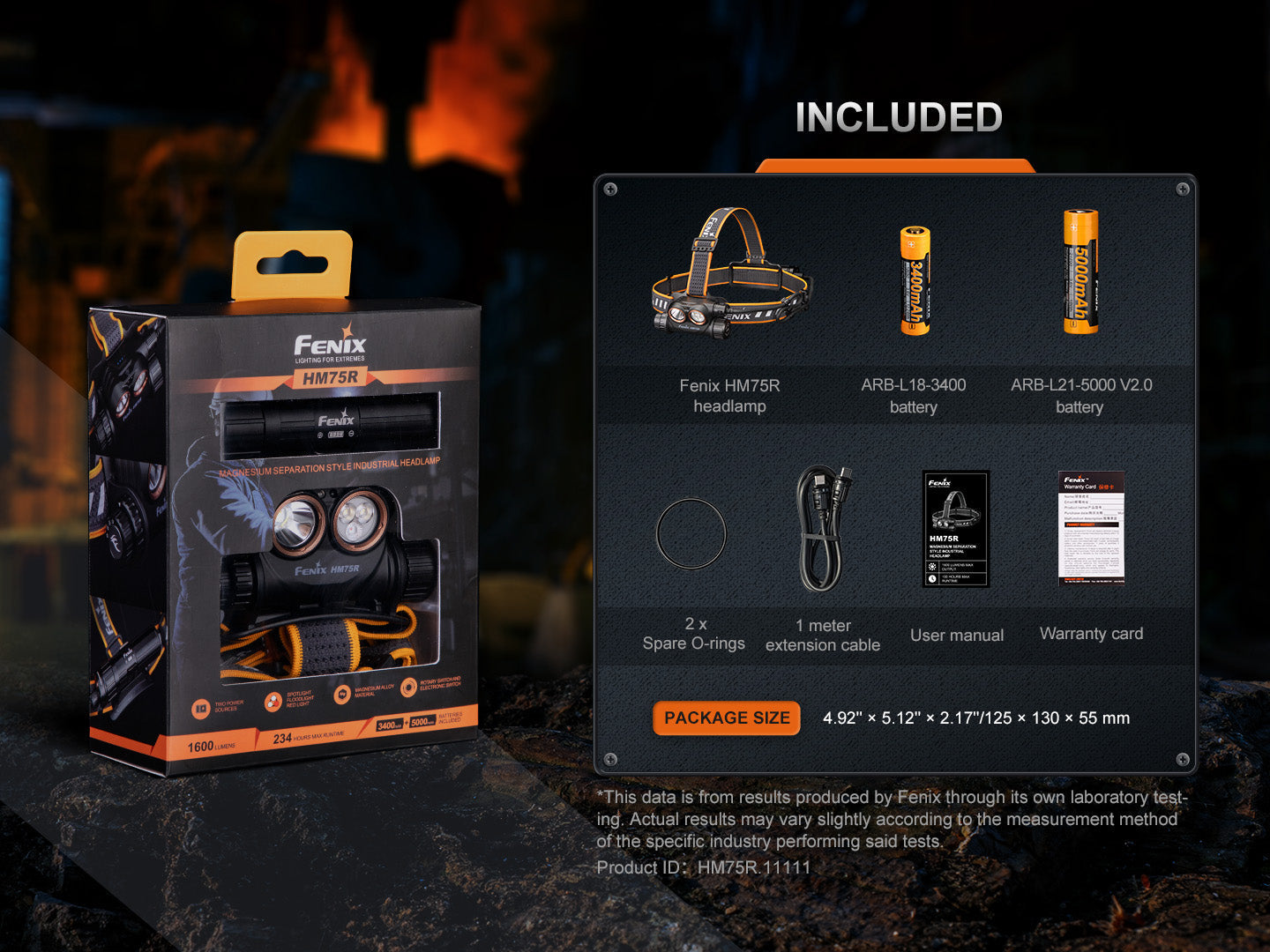 Fenix HM75R Rechargeable Industrial Headlamp - 1600 Lumens Fenix Store