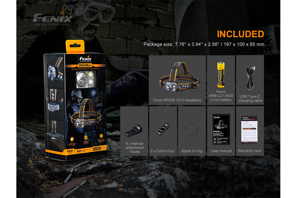 Fenix HP25R V2.0 Headlamp - 1600 Lumens Fenix Store