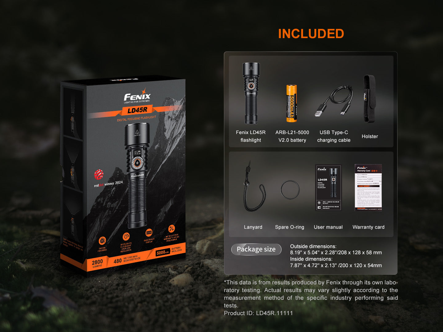 Fenix LD45R Digital Focus Rechargeable LED Flashlight Fenix Store