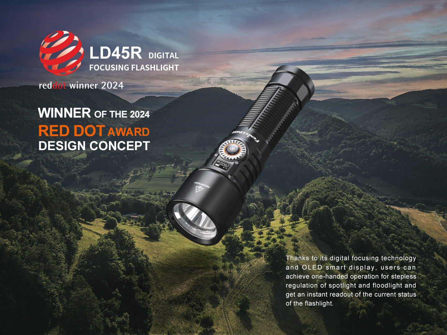 Fenix LD45R Digital Focus Rechargeable LED Flashlight Fenix Store