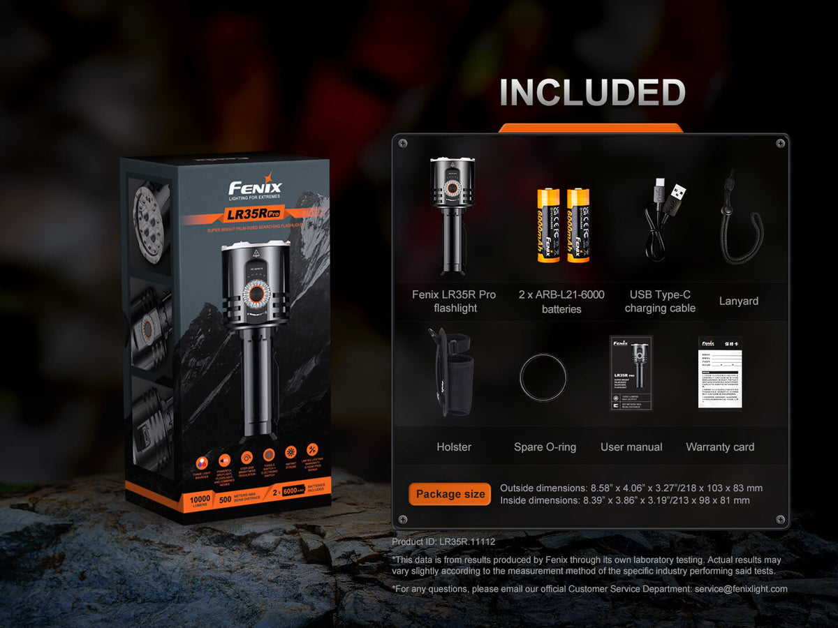 Fenix LR35R PRO Rechargeable Palm-Sized Searchlight Fenix Store