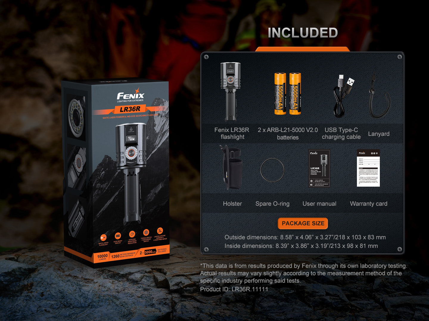 Fenix LR36R White Laser Searching Flashlight Fenix Store