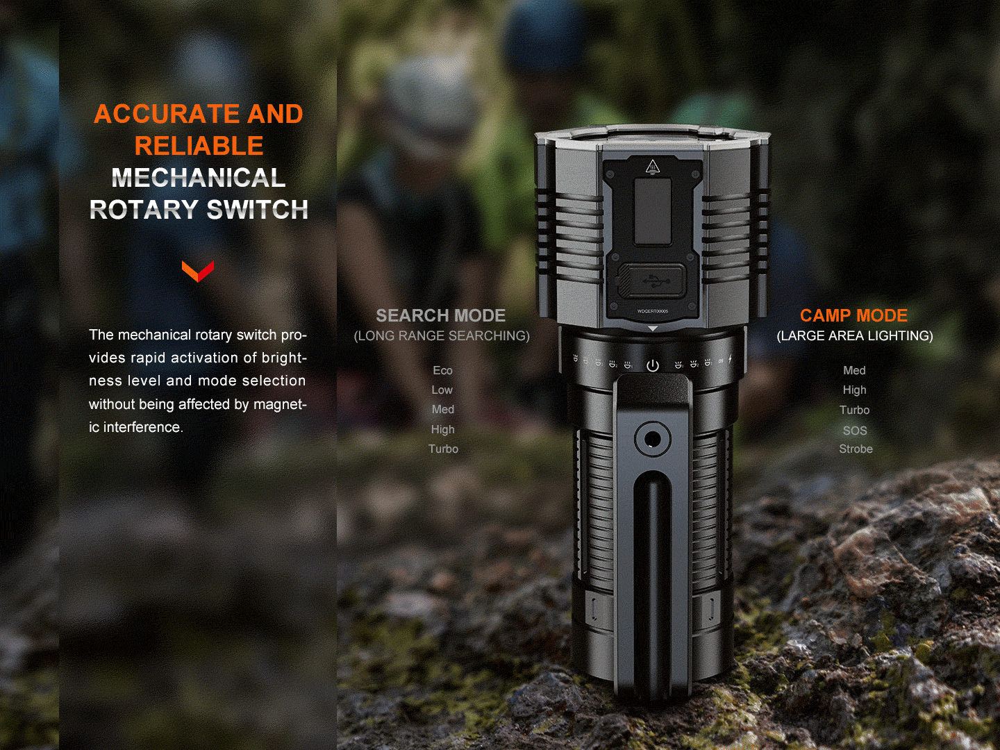 Fenix LR60R Rotary Switch Rechargeable Searchlight - 21000 Lumens Fenix Store