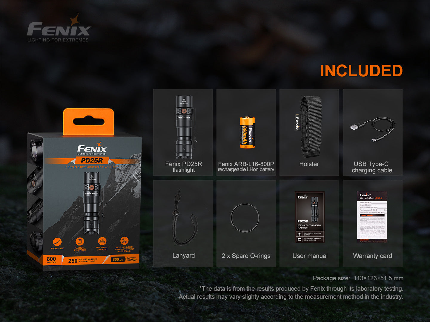 Fenix PD25R Rechargeable LED Flashlight Fenix Store