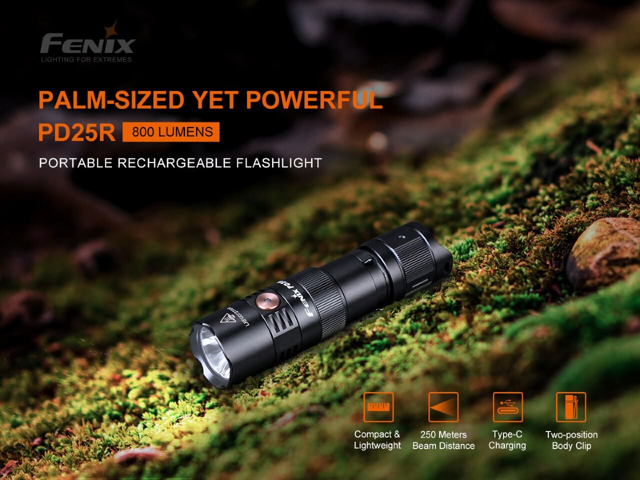 Fenix PD25R Rechargeable LED Flashlight Fenix Store