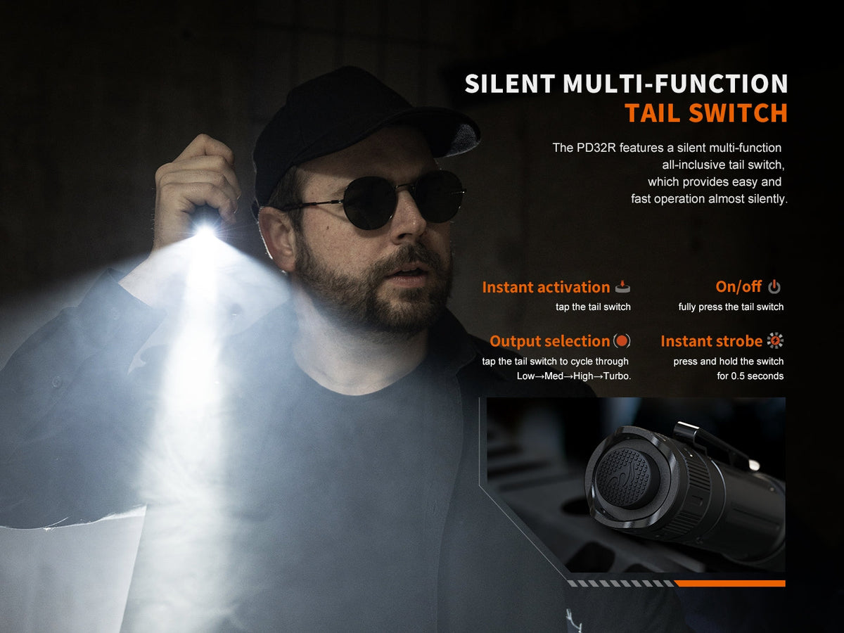 Fenix PD32R Rechargeable Silent Switch LED Flashlight Fenix Store