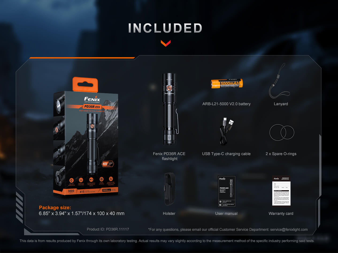 Fenix PD36R ACE Customizable Multi-Mode Flashlight Fenix Store