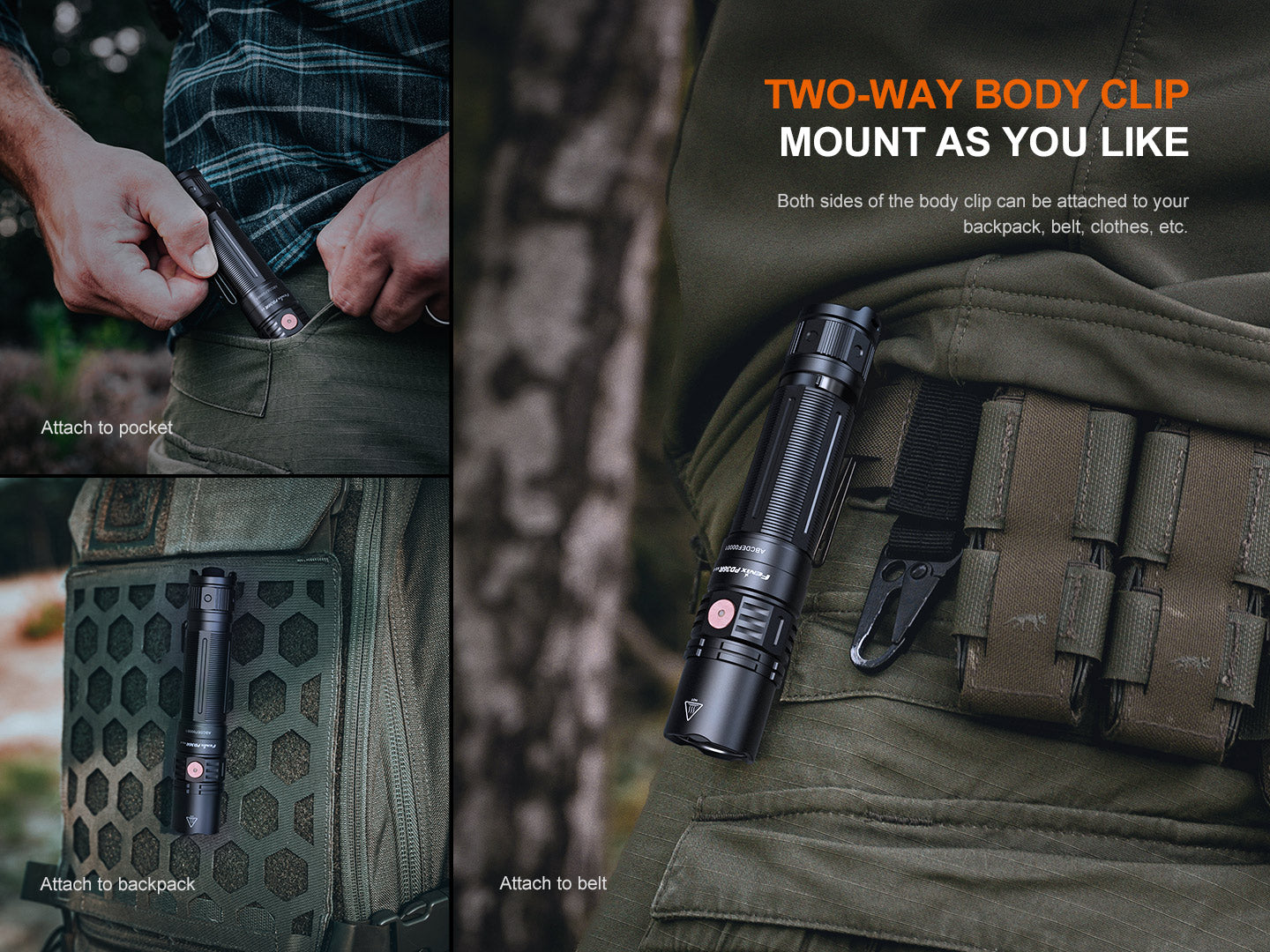 Fenix PD36R V2 Compact Rechargeable Tactical Flashlight - 1700 Lumens Fenix Store