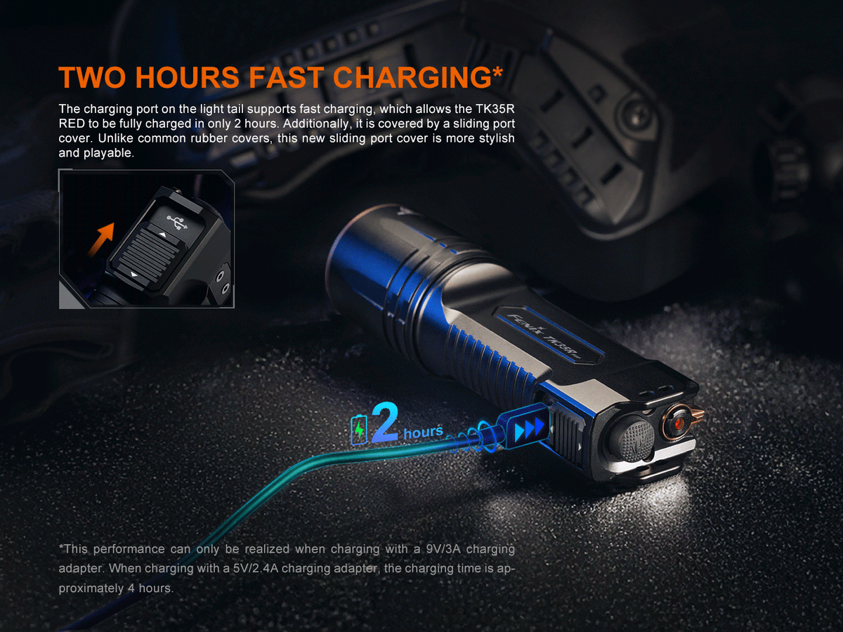 Fenix TK35R Rechargeable High-Performance Tactical Flashlight with UV Output Fenix Store