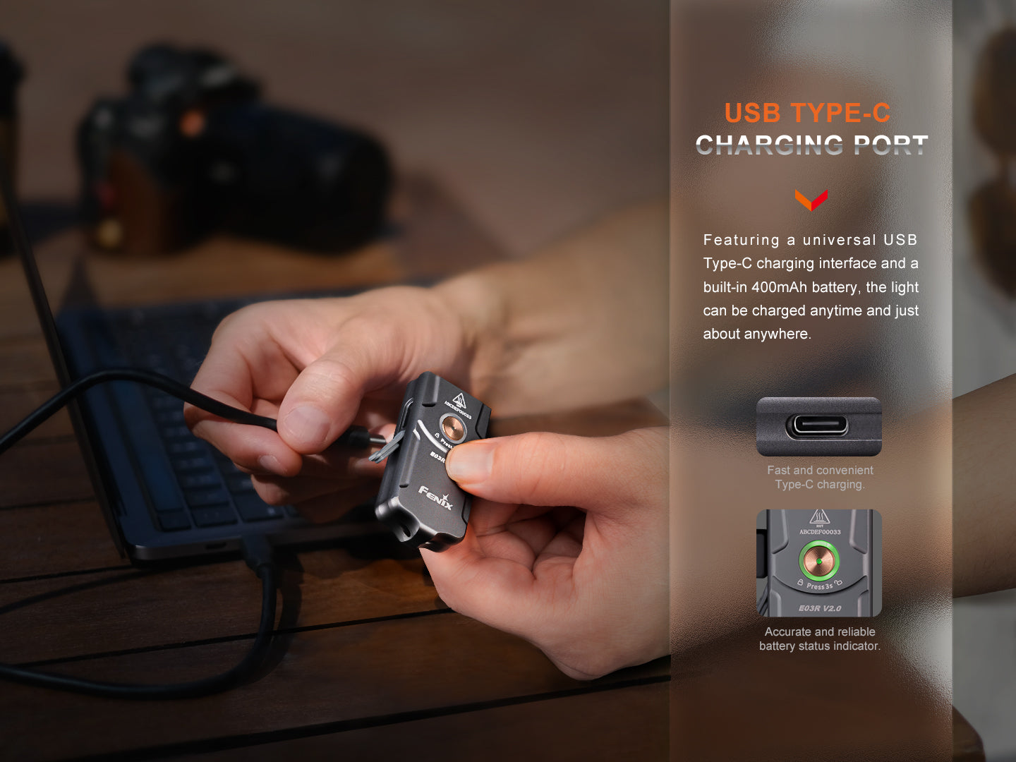 Fenix E03R V2 Keychain Flashlight Fenix Store