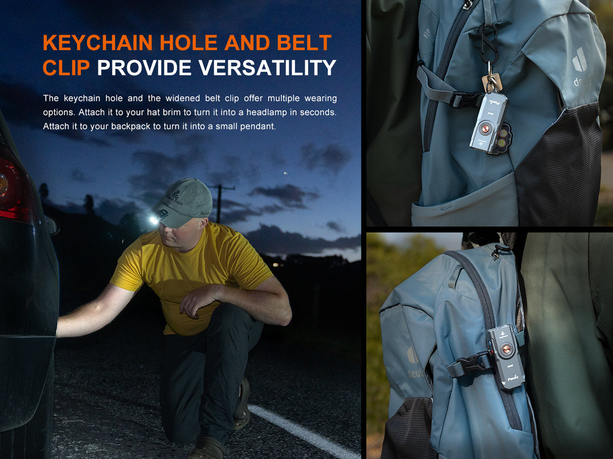 Fenix E06R Keychain Light with White, UV, and Red Laser Lights Fenix Store