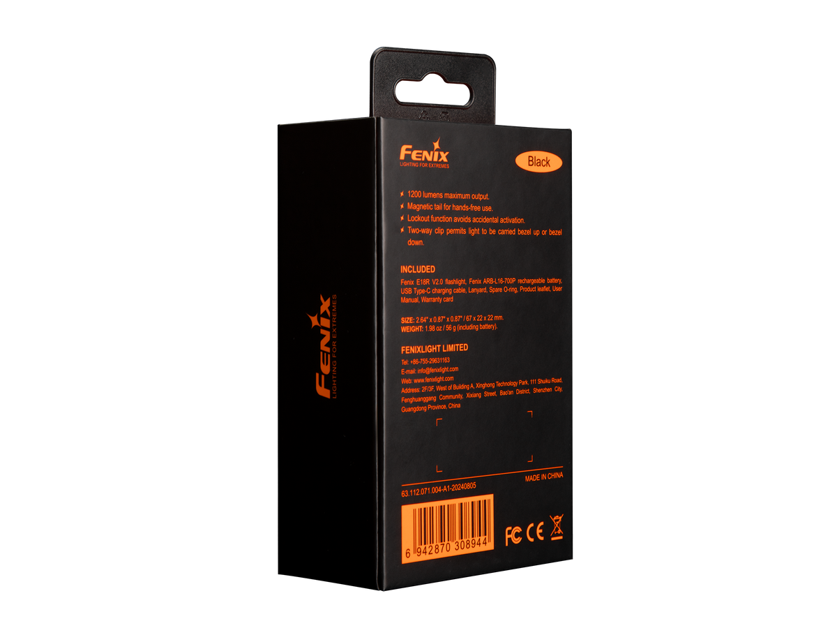 Fenix E18R V2 Rechargeable LED Flashlight Fenix Store