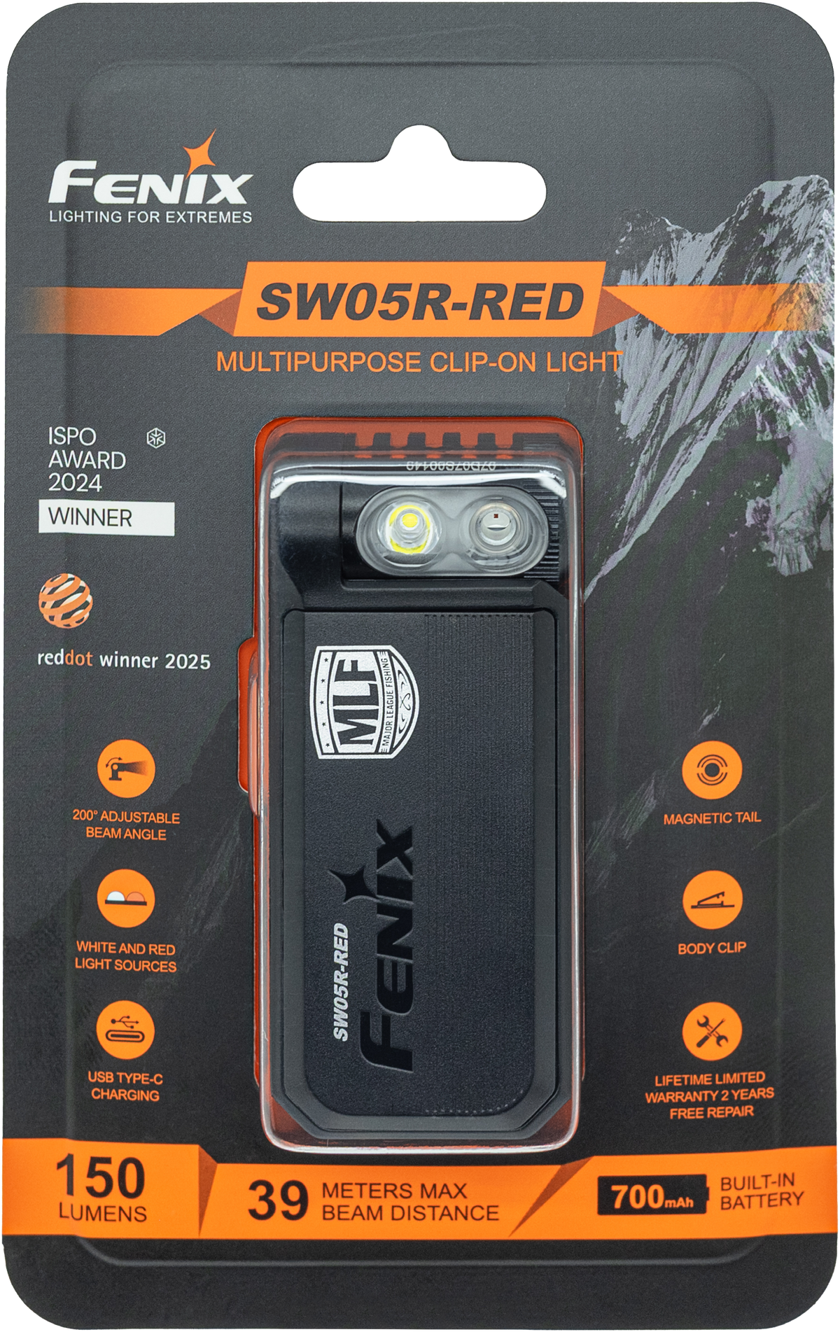 Fenix SW05R Multipurpose Clip-On Light with Red or UV Output Fenix Store