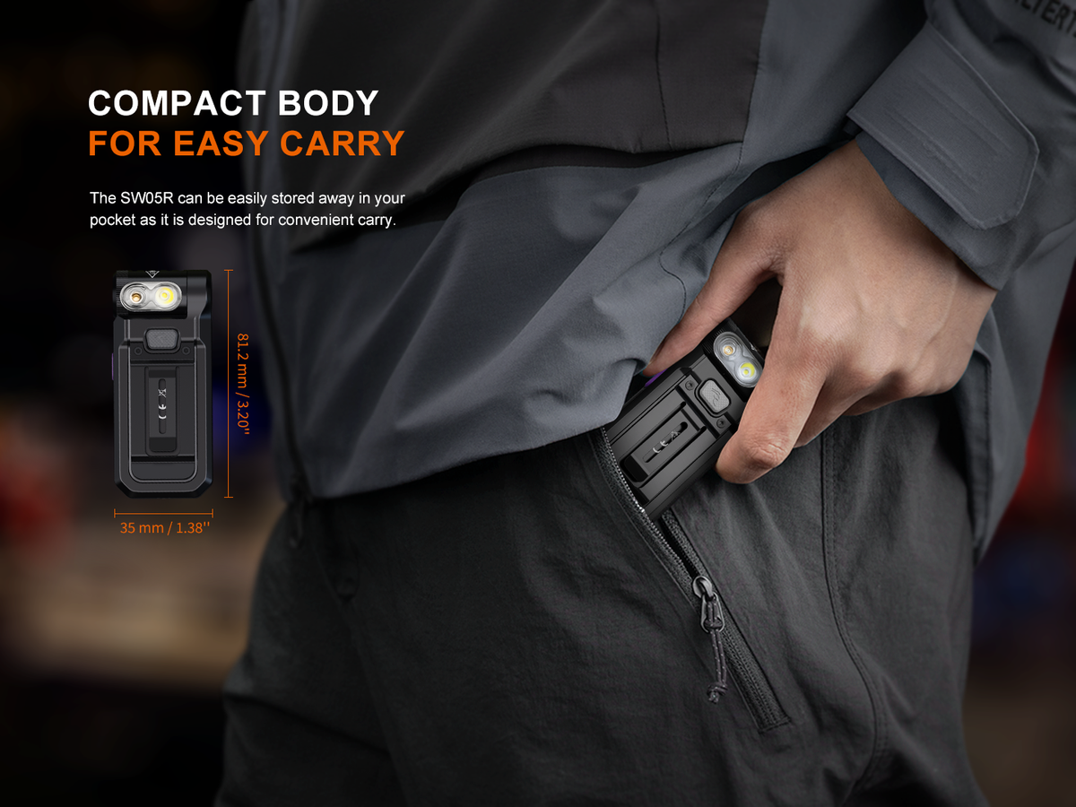 Fenix SW05R Multipurpose Clip-On Light with Red or UV Output Fenix Store