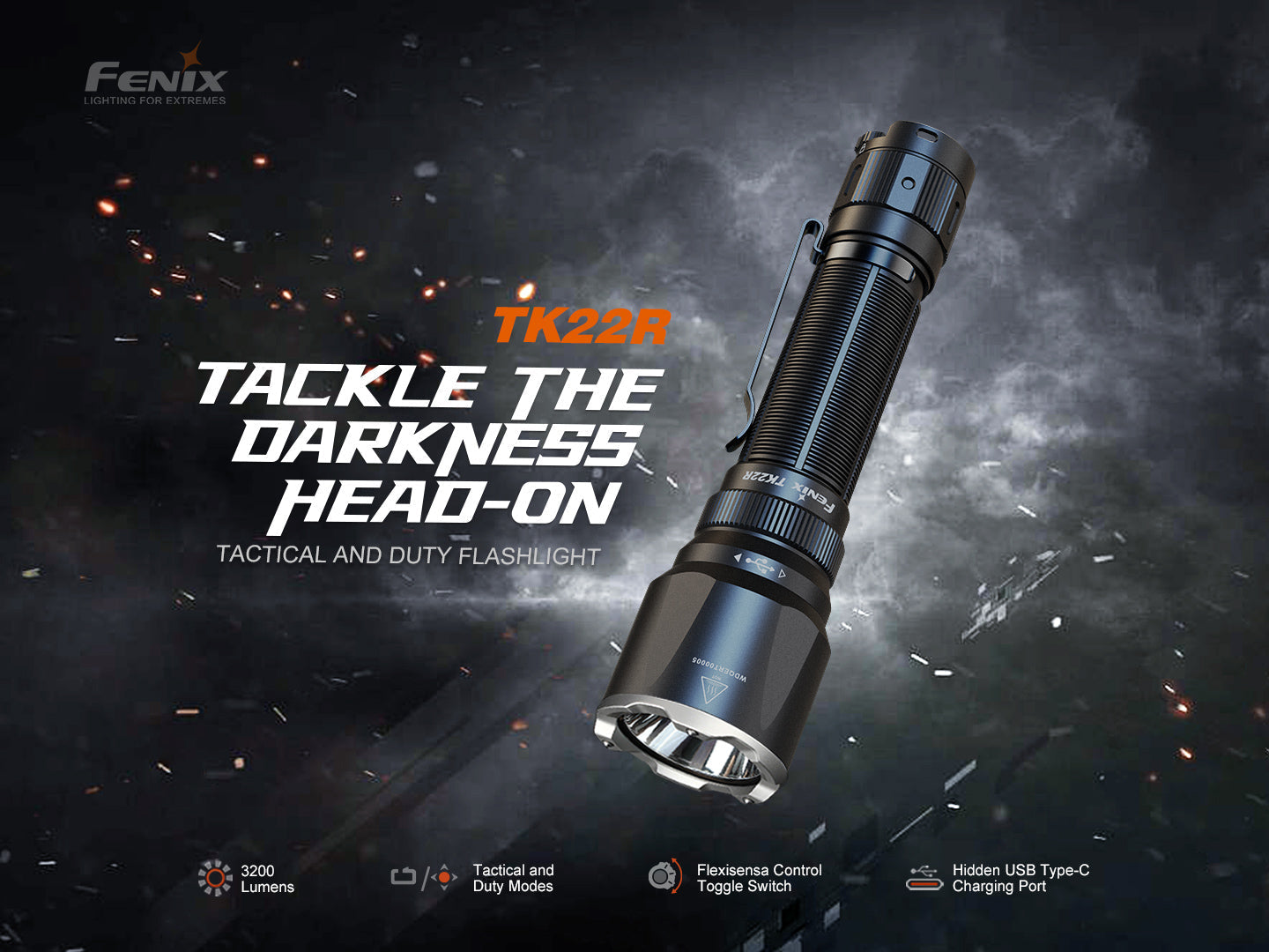 Fenix TK22R Rechargeable Tactical & Duty Flashlight Fenix Store