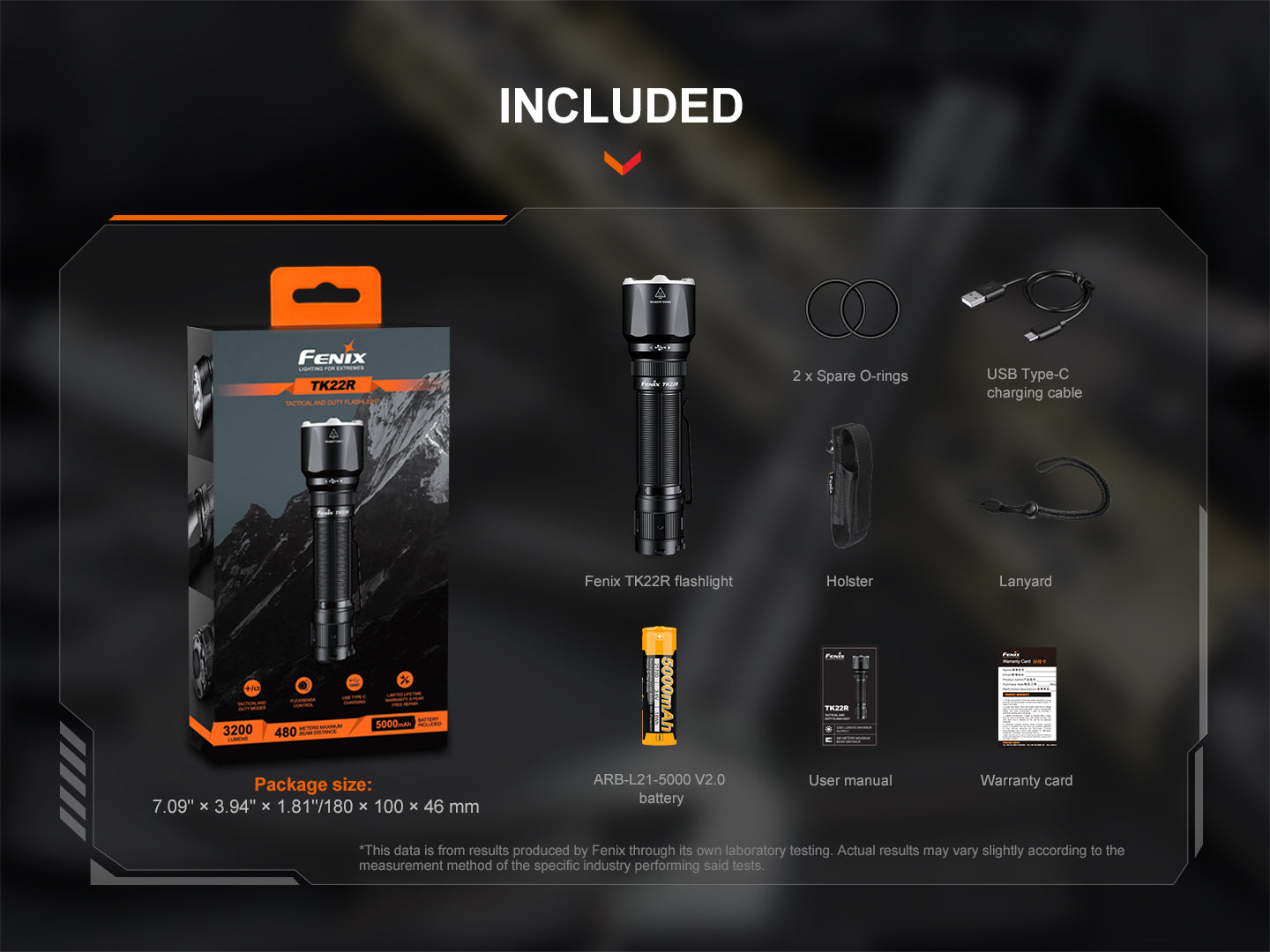 Fenix TK22R Rechargeable Tactical & Duty Flashlight Fenix Store