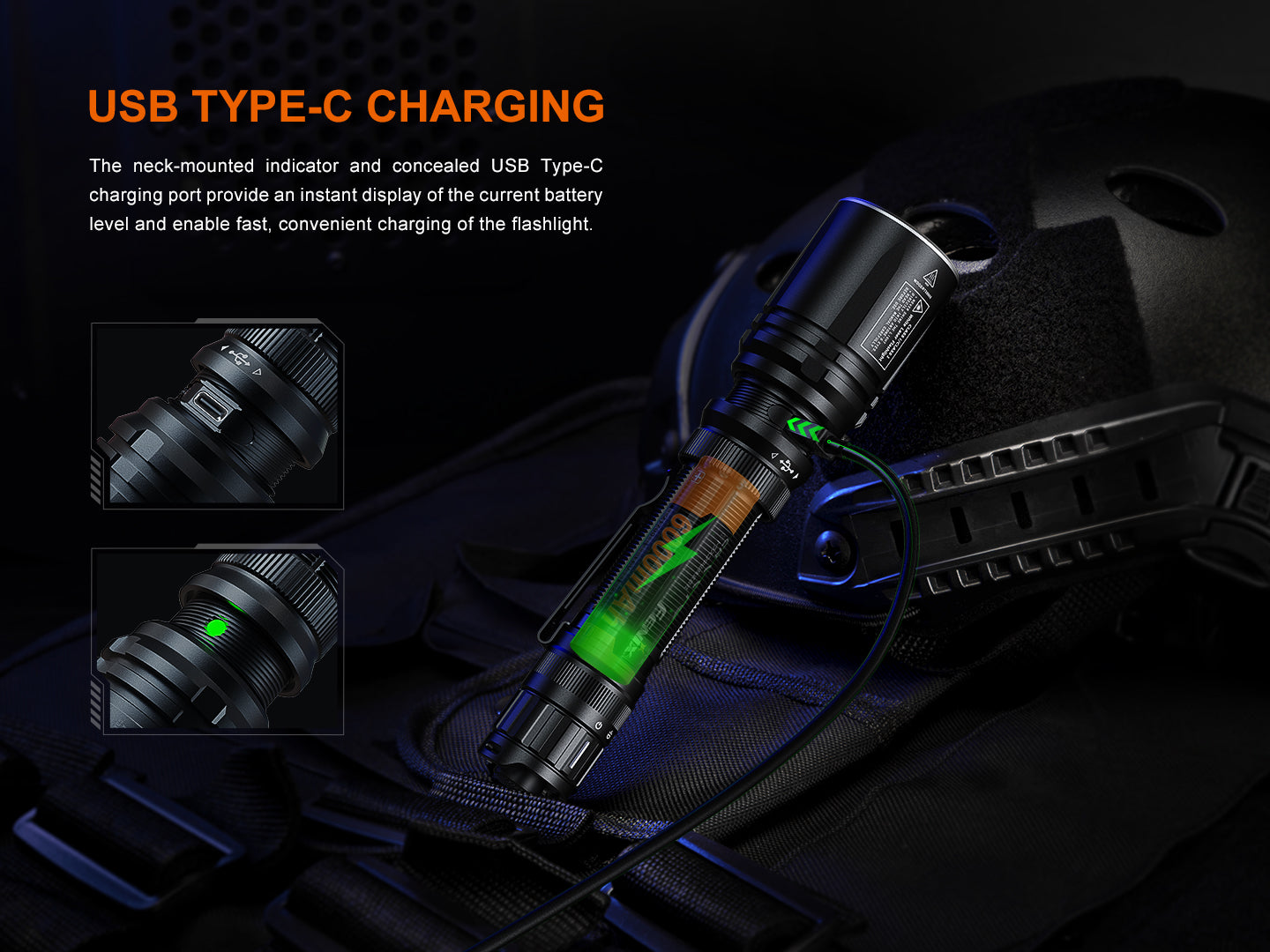 fenix 30r flashlight Fenix TK30R Tactical White Laser Rechargeable Flashlight