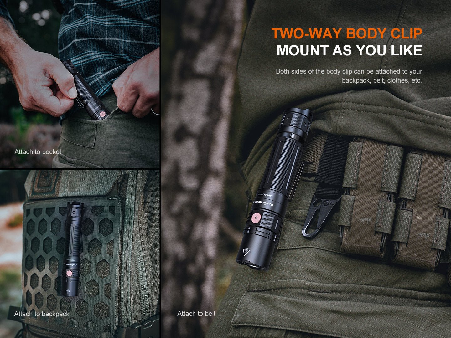 Fenix PD36R V2 Compact Rechargeable Tactical Flashlight - 1700 Lumens Fenix Store