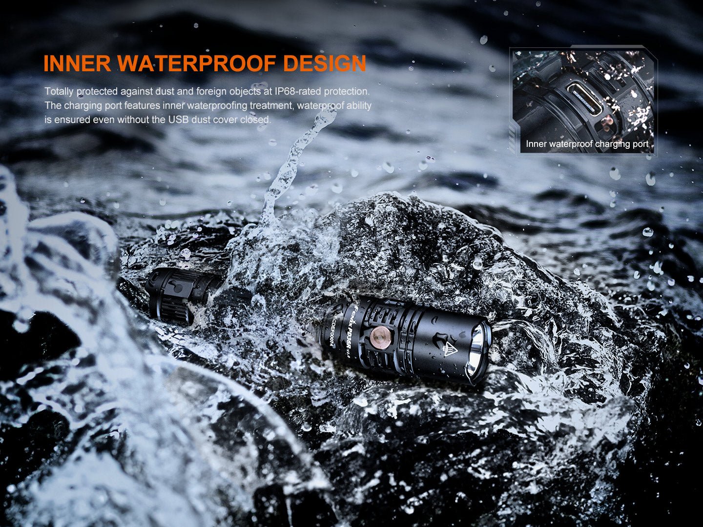 Fenix PD36R V2 Compact Rechargeable Tactical Flashlight - 1700 Lumens Fenix Store