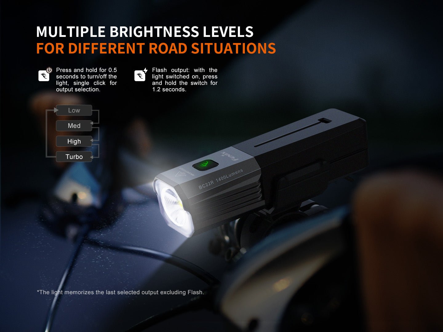 Fenix BC22R High-Performance Road Bike Light Fenix Store