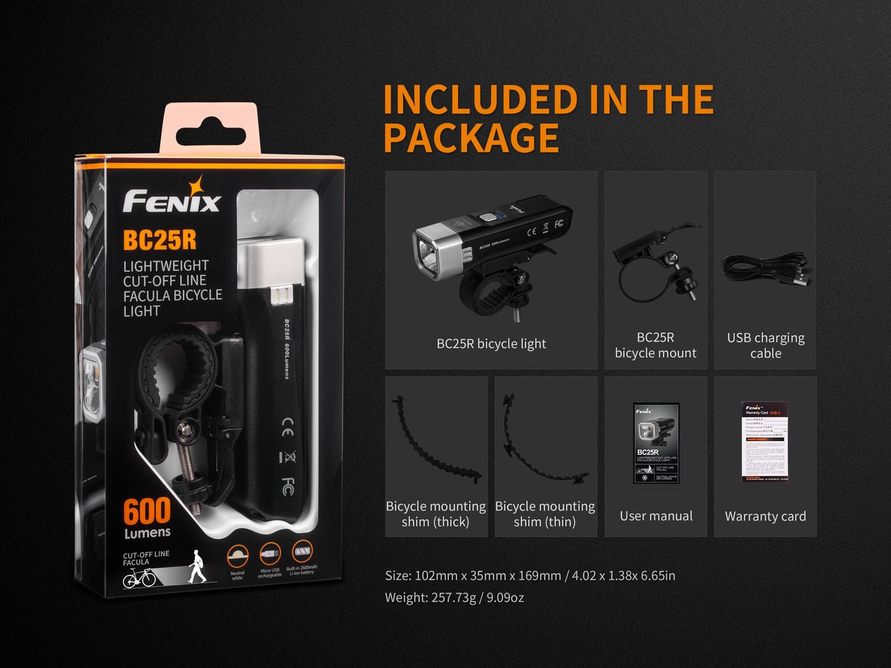 Fenix BC25R LED Bike Light Fenix Store