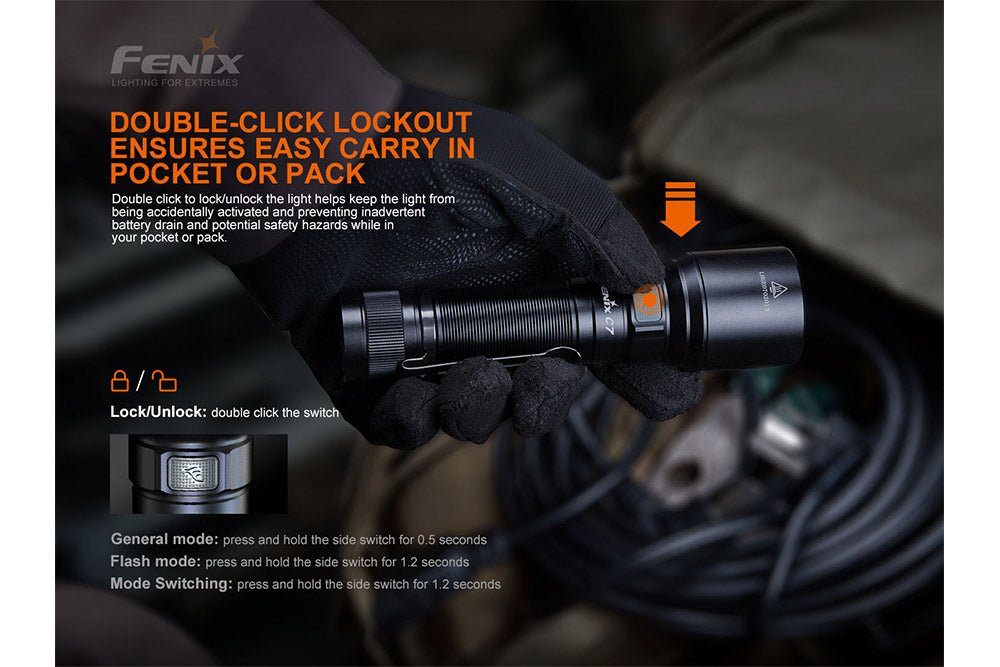 Fenix C7 High-performance Rechargeable LED Flashlight - 3000 Lumens Fenix Store
