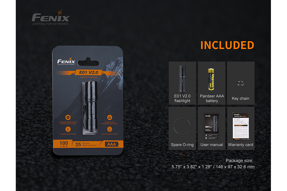 Fenix E01 V2.0 AAA LED Flashlight Fenix Store